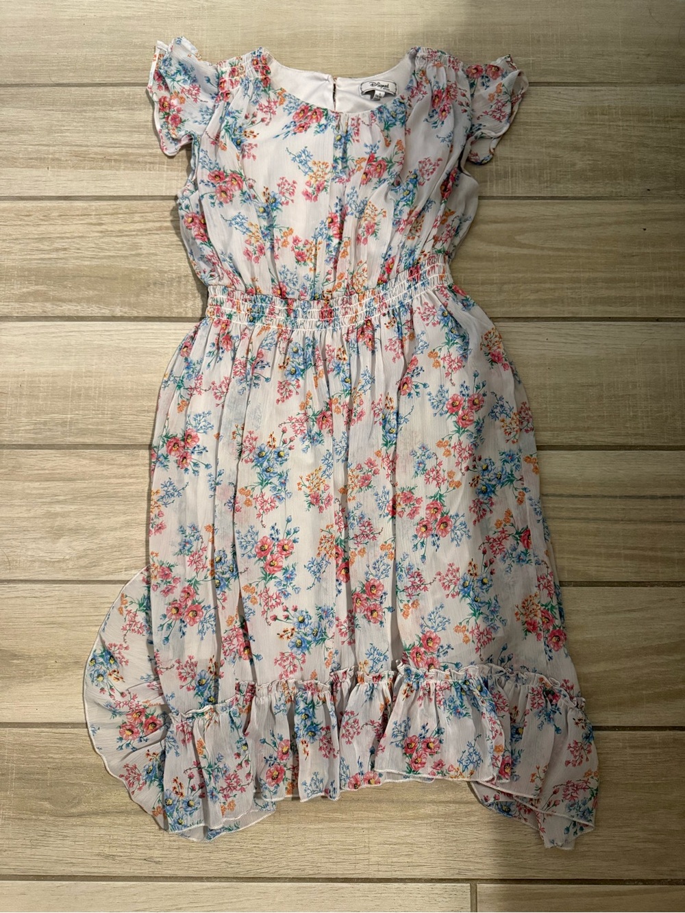 Dress by Disney Floral Ruffle Hem Girl’s Dress size Large 14/16 GUC